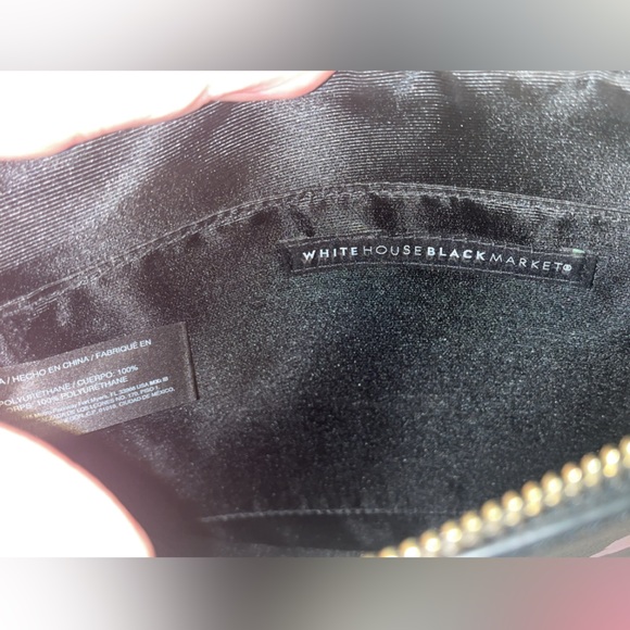 NWT White House Black Market Black Clutch with Pink Floral Design - Picture 7 of 7